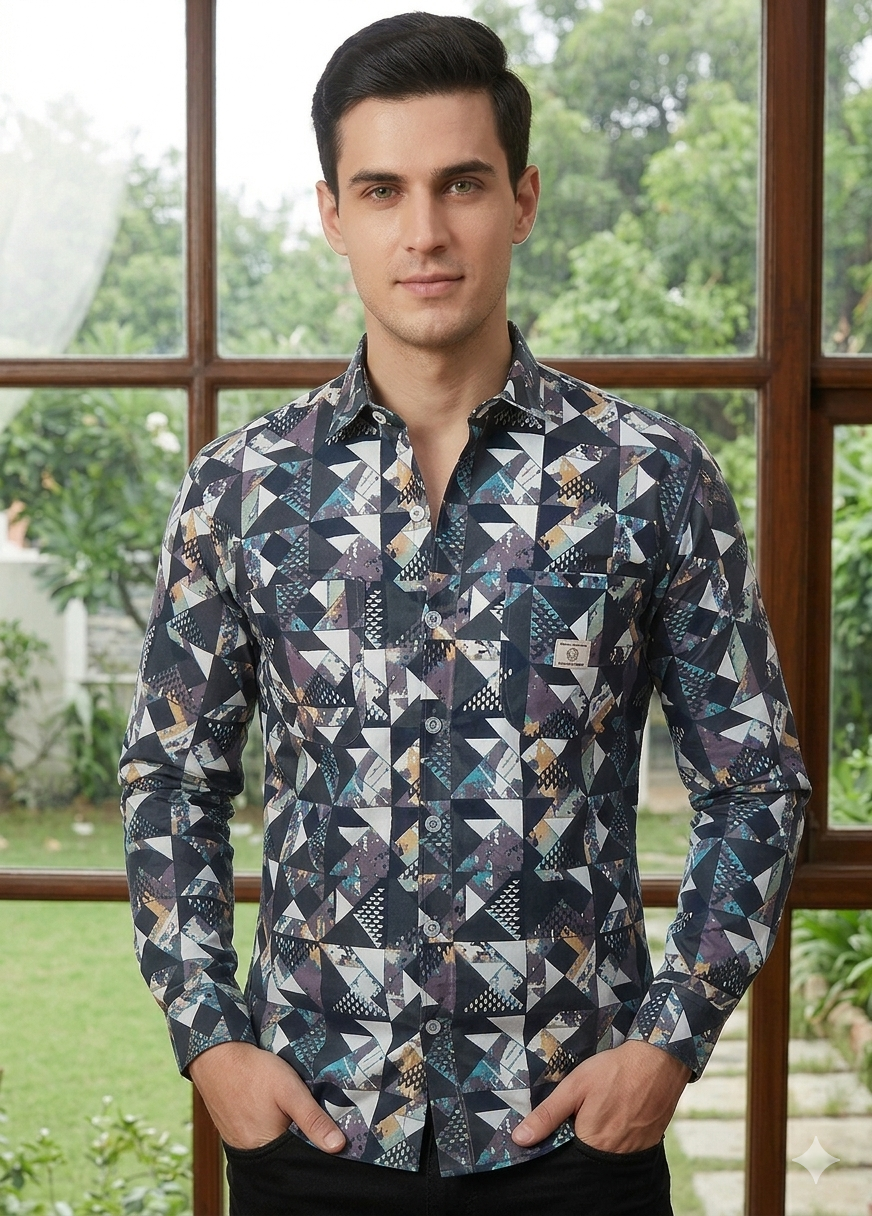 Full sleeve print shirt
