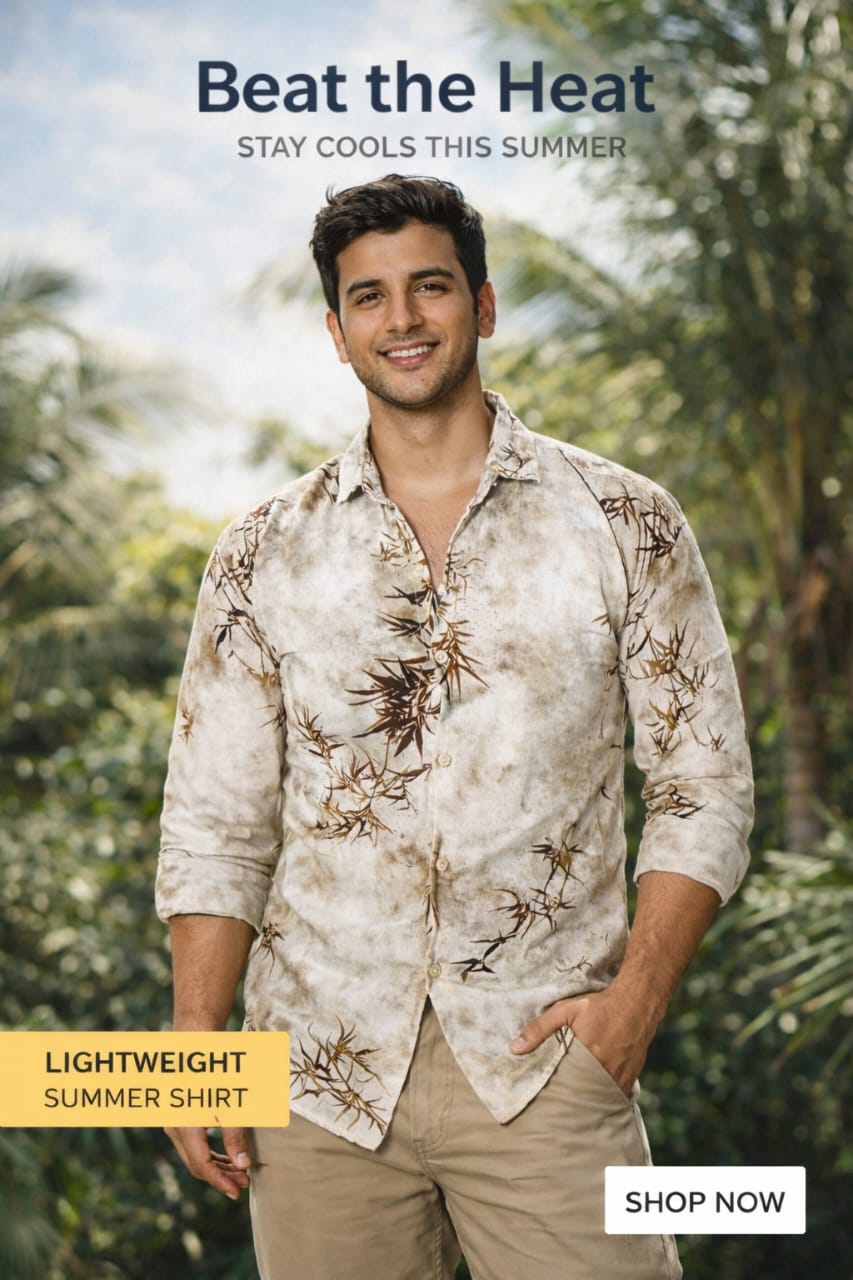 Full sleeve drop shoulder shirt