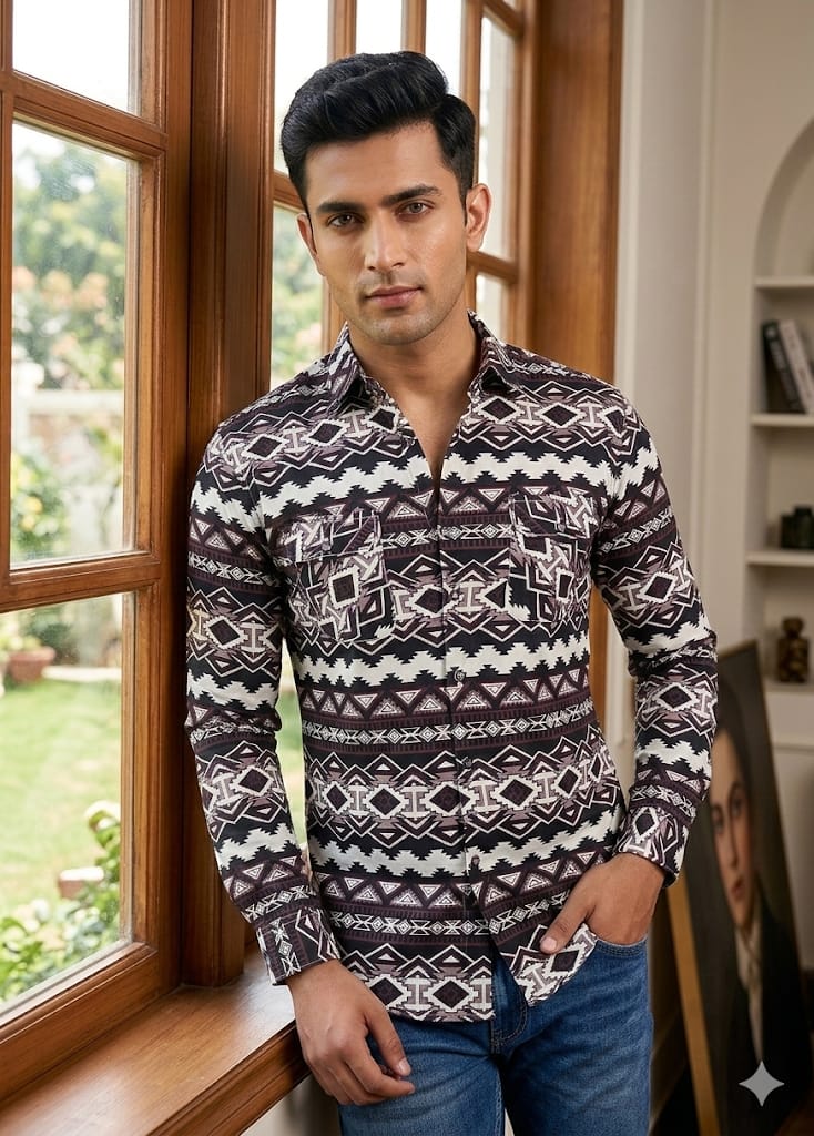 Full sleeve print shirt
