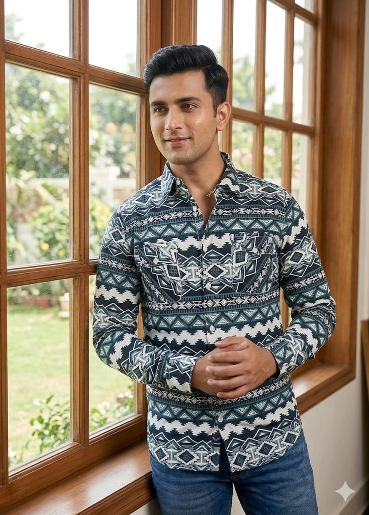Full sleeve print shirt