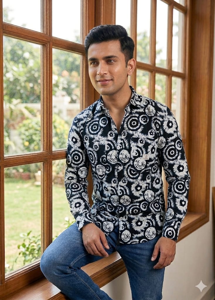 Full sleeve print shirt