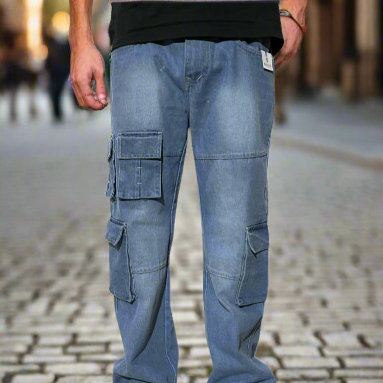 Blue colour straight jeans