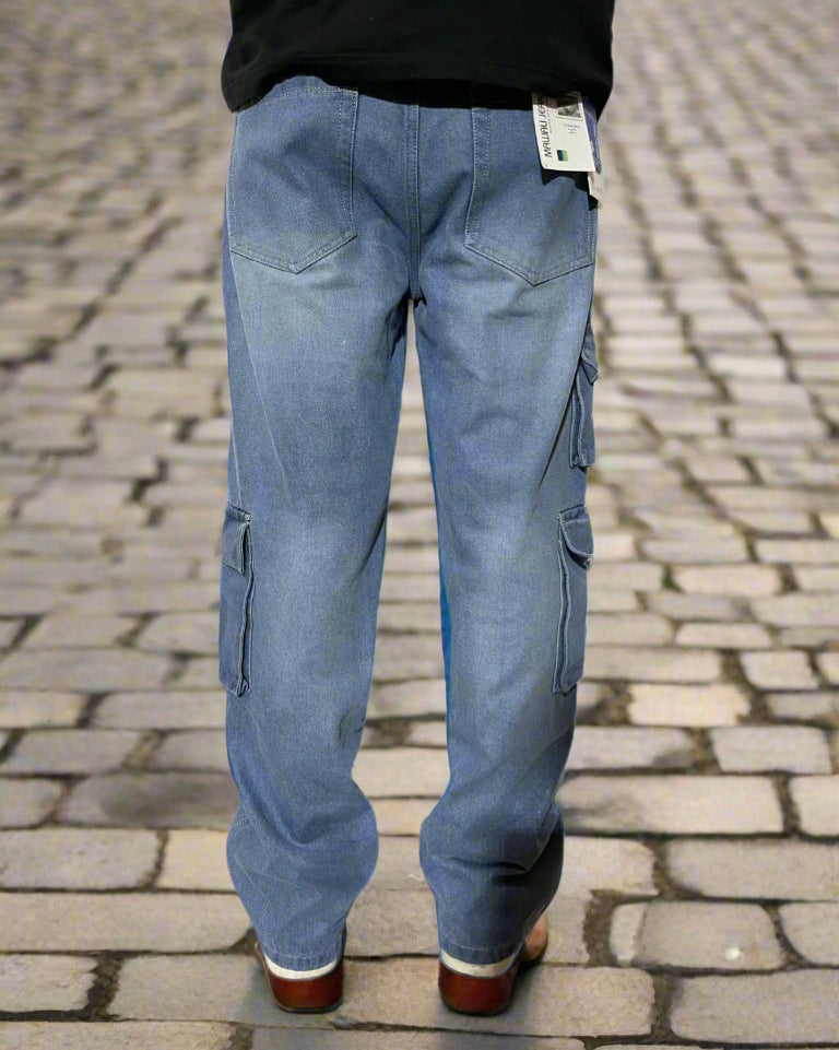 Blue colour straight jeans