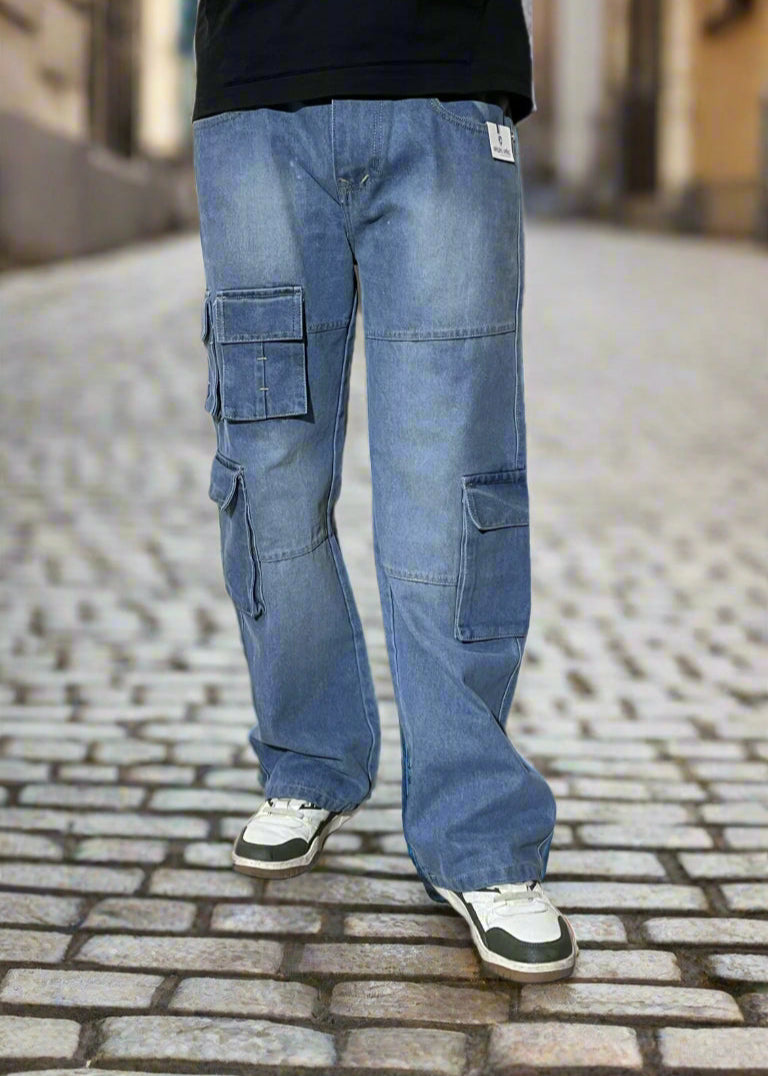 Blue colour straight jeans