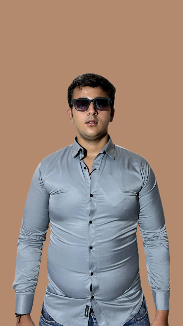 Full sleeve dark grey shirt