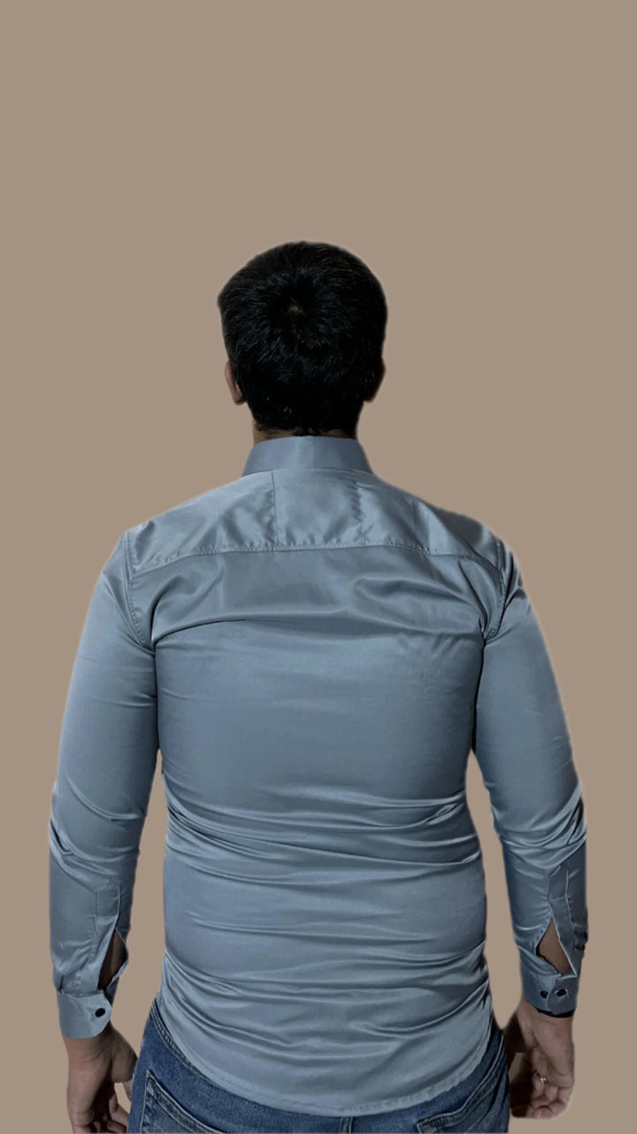 Full sleeve dark grey shirt