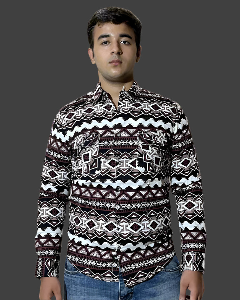 Full sleeve print shirt