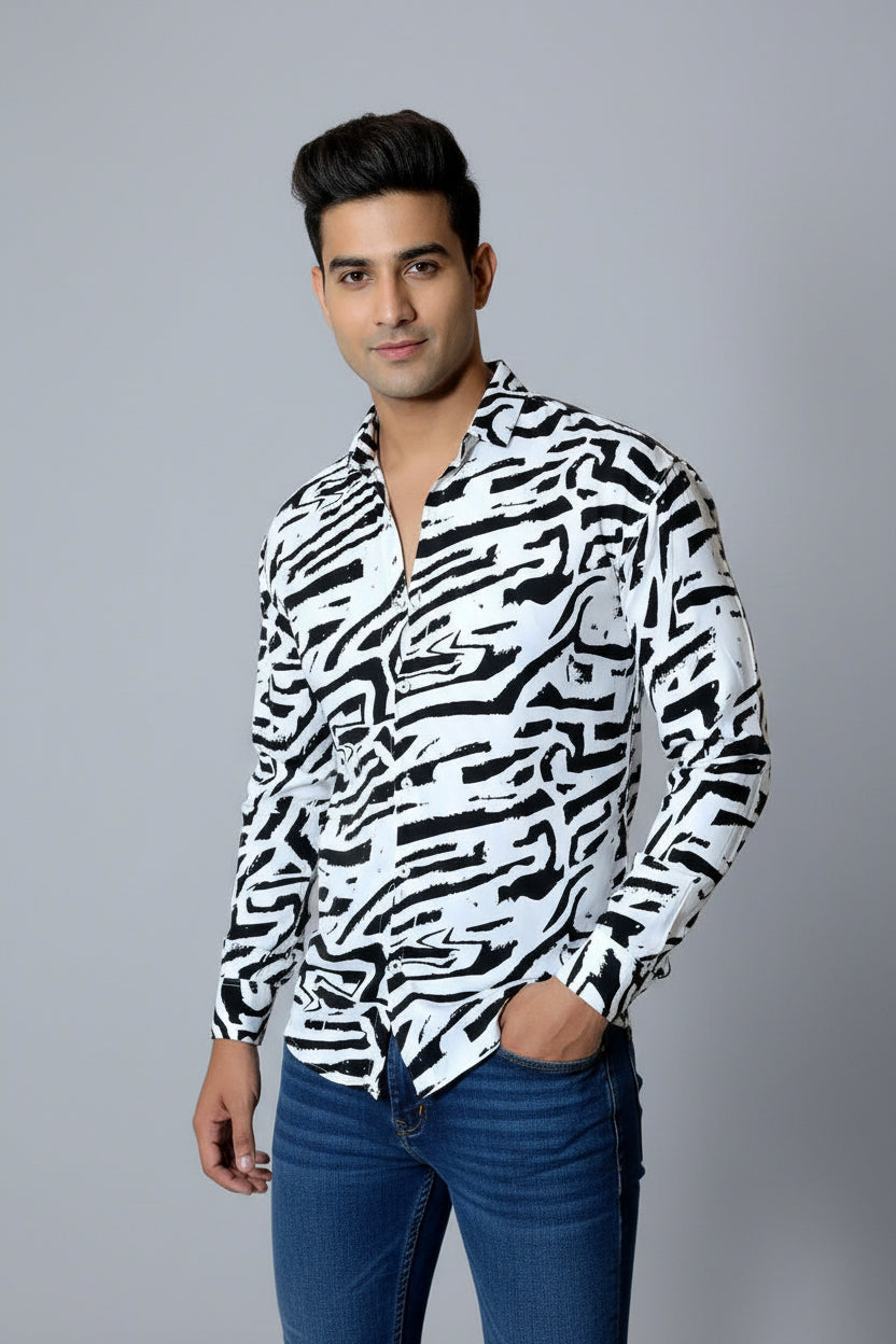Full sleeve drop shoulder shirt