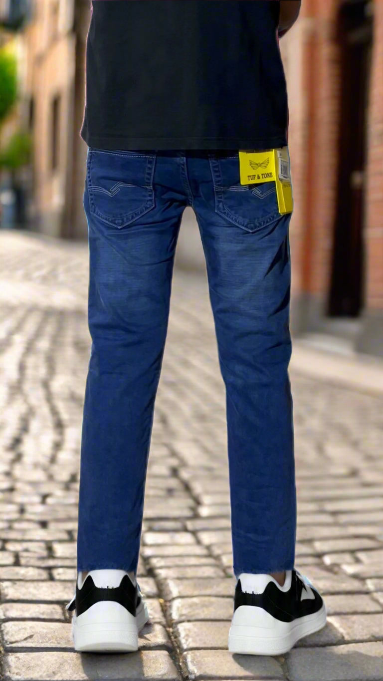Dark blue jeans