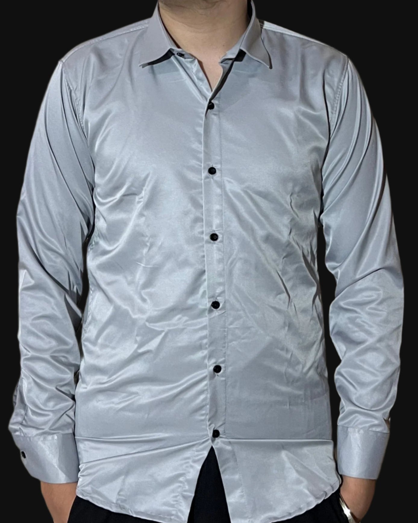 Full sleeve light grey shirt