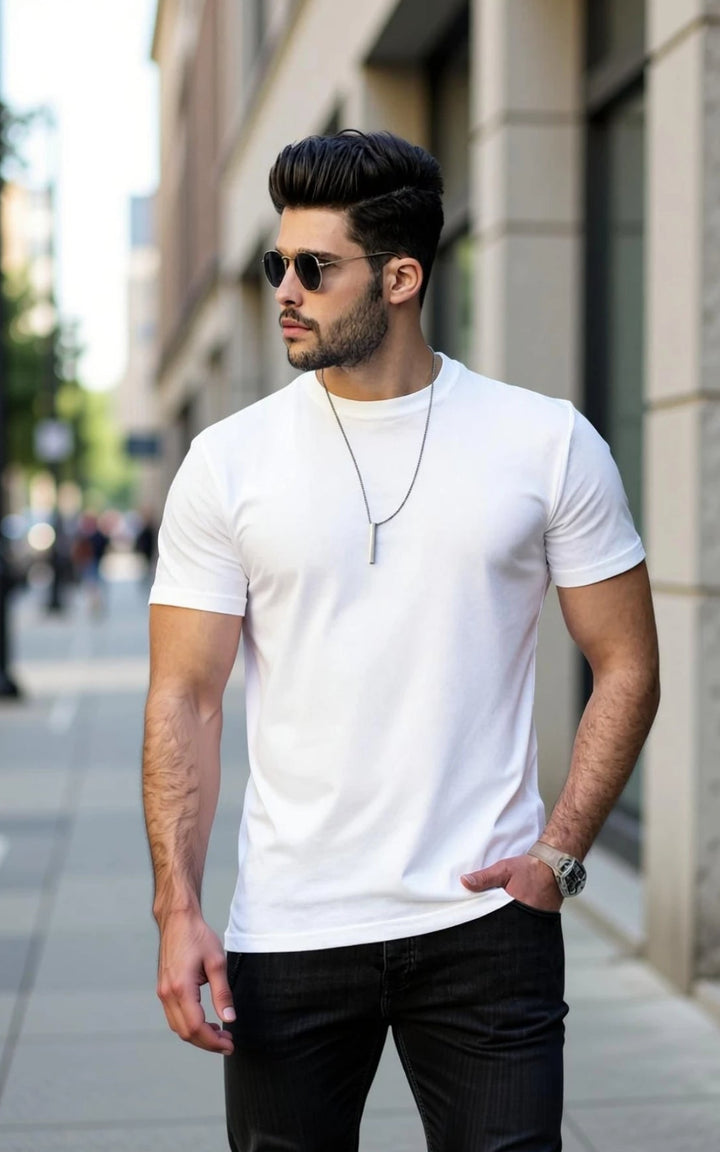 Plain white t shirt