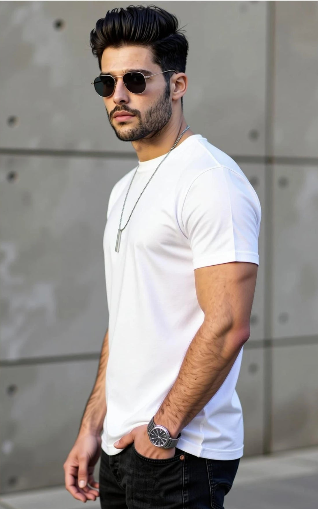 Plain white t shirt
